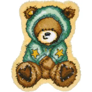 VERVACO Knüpfteppich Set DIY Handarbeit Set Knüpfset für Anfänger POPCORN STAR Teppich zum Selber Knüpfen Basteln Erwachsene Kreativ 55 x 75 cm Latch Hook Kit Knüpfhaken Zubehör Haus Dekoration