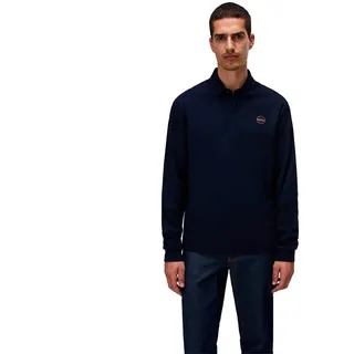 Napapijri Badge Langarm-polo - Blu Marine - L