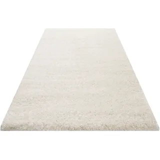 Wecon home Basics Hochflor-Teppich "Smilla" rechteckig 50 mm Höhe Wohnzimmer, creme, weiß