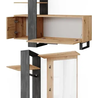 Vicco Garderobe Porto 120 x 192 cm Braun