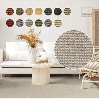 Sisalteppich DEKOWE "Mara S2 mit Bordüre", grau (kieselgrau), B:200cm H:5mm L:290cm, Sisal, Teppiche, Sisalteppich, Flachgewebe, Material: 100% Sisal, Wohnzimmer, Kundenliebling
