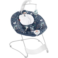 Fisher-Price ​HBF25 - Sanft & Sicher Deluxe Wippe Mondenwald, beruhigender Babysitz für Säuglinge und Neugeborene, Babyspielzeug