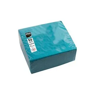 PROnappe Servietten türkis 2-lagig 20,0 x 20,0 cm, 50 St.