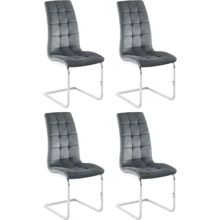INOSIGN Freischwinger Lola Kunstleder grau 4er Set