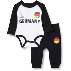 FIFA Unisex Baby Official World Cup 2022 Long Sleeve Grow & Pants Set, Baby's, Germany, 0-3 Months, Black