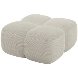 altdecor Pouf Miko-Puf 90 x 45 x 90 cm Cord Beige