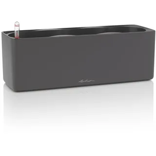 Lechuza-Gefäß mit Bewässerung Cube Premium Triple basaltgrau matt