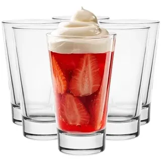 Glasmark KROSNO 1992 Dessertgläser 6er Set 300 ml Aus Glas Eisbecher Gläser Eisschalen Dessertschalen Spülmaschinenfest
