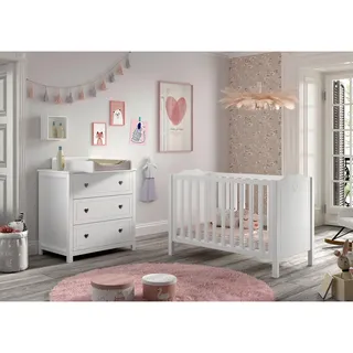 Vipack Babyzimmer AMORI in Kiefer MDF, teilmassiv, Weiß