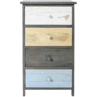Mobili Rebecca Kommode grau, Holz, 29x72x40 cm, , Sideboards, Kommoden