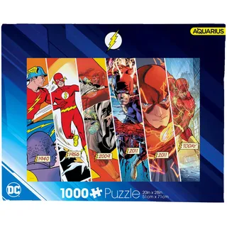 AQUARIUS DC Comics The Flash Timeline Puzzle (1000 Piece Jigsaw Puzzle) - Glare Free - Precision Fit - Virtually No Puzzle Dust - Officially Licensed DC Comics The Flash Collectibles - 20x28 Inches