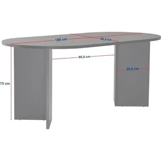 CaliCosy Esstisch 89,5 x 75 x 89,5 cm braun