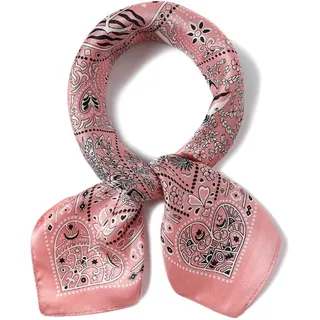 MEISEE Damen Für Kinder Seidenschal, A-20 Rosa Blumen, Small