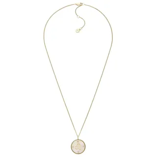 Fossil Damen-Edelstahl oder Sterlingsilber-Halskette mit Karabinerverschluss, Cremeweiß