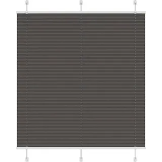 Plissee Schwarz 115x150 cm Stoffbreite 114,4 cm Polyester - Schwarz