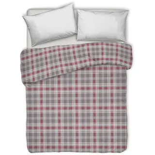 PENSIERI DELICATI Tagesdecke für Doppelbett, 260 x 280 cm, Einzelbett, 100% Pique-Baumwolle, ideal als Überwurf für Doppelbett, Muster Ben Taupe, 100% Made in Italy