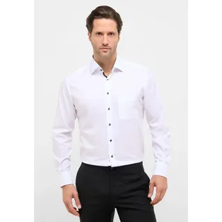 Langarmhemd ETERNA "MODERN FIT", Herren, Gr. 40, Normalgrößen, weiß, Twill, 100% Baumwolle, tailliert, Manschette, Hemden Langarmhemd, NON IRON (bügelfrei)