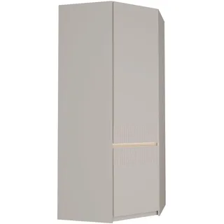 Eckkleiderschrank FORTE "Oak Squere", mauvella eiche, sand, B:88,5cm H:197,4cm T:88,5cm, Holzwerkstoff, Schränke, Eckkleiderschrank, B/H/T 88,5/197,4/88,5 cm Eckschrank, Softclose, inklusive Beleuchtung