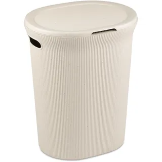 TATAY Wäschekörb mit Deckel Baobab, Kapazität 40L, Polypropylen, BPA-frei, 100% Recycelter Kunststoff, Beige. Maßnahmen 41 x 33 x 50 cm