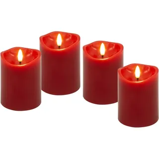 goobay LED-Kerzen 4 St. rot