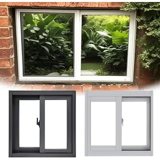 Abschließbares Schuppenfenster, 50,8 x 48,3 cm, vielseitiges Ersatzfenster für Badezimmer, Wohnmobil und Hühnerstall, passend für 76,2 - 50,8 cm große Öffnungen und wetterfest - Rosa