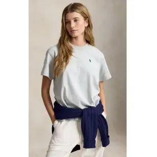 Polo Ralph Lauren für Damen. 211B17798001 Graues T-Shirt aus Baumwollstrick (XL), Lässig, Baumwolle, Kurzarm