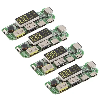 MakerHawk 4 x 18650 Powerbank Board Dual USB 5V 2.4A Mobilmodul 18650-Lithium-Batterie-Ladegerät-Board mit Überladung-Kurzschlussschutz DIY USB-Board
