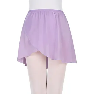 Bezioner Ballettrock Wickelrock Tanz Rock aus Chiffon zum Reinschlüpfen für Mädchen und Damen Lila L