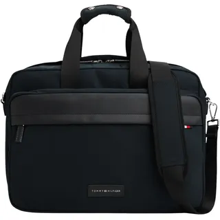 Tommy Hilfiger Laptoptasche Herren Nylon mit Schultergurt, Schwarz (Black), One Size