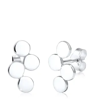 Elli Ohrstecker Kreis Geo Minimal Silber 925