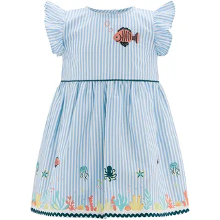 Sommerkleid HAPPY GIRLS "Mädchenkleid", Mädchen, Gr. 80, EURO-Größen, light blau, Stoff, 100% Baumwolle, normal, Kleider Sommerkleid