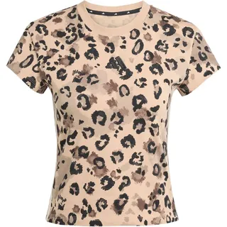 adidas Sportswear T-Shirt »W AOP TEE« sportlicher Schnitt, kurze Ärmel, mit Leopardenprint