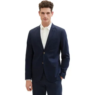 TOM TAILOR Herren Sakko aus Leinen, 35176 - Sky Captain Blue Herringbone, 46