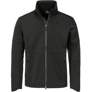 Schöffel Herren Softshell Jk Style Fracon MNS, wind- und wasserabweisende Herbstjacke mit warmer Innenseite, leichte Wanderjacke mit 2-Wege-Stretch, black, 58
