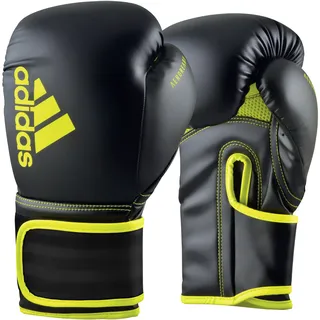 Adidas Boxhandschuhe Hybrid 80 - geeignet fürs Boxen, Kickboxen, MMA, Fitness & Training - für Kindern, Männer oder Frauen - Schwarz/Gelb 12 oz