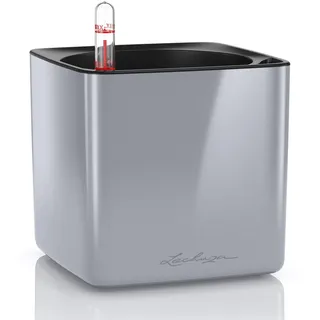 LECHUZA Cube Glossy 14 14 x 14 x 14 cm Grau