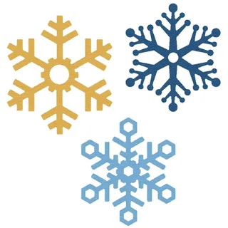 MISS KUTY ZAG Weihnachts-Schneeflocken-Stanzform, 3 Stück, zum Schneiden von Papier, Karton, EVA-Schaum und Aluminiumfolie für Kartenherstellung, Scrapbooking und Basteln