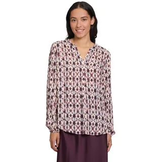 Cartoon Blusenshirt mit Muster in Violett/Rosa | Gr.: 34