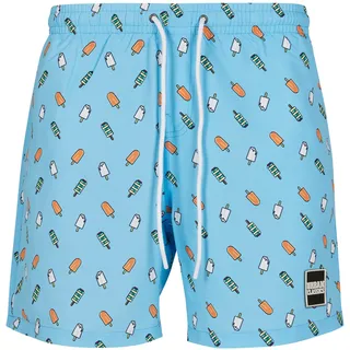 URBAN CLASSICS Badeshorts in lightblue/ice | Gr.: XL