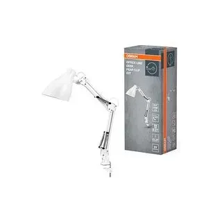 OSRAM Office Line Desk Pear Clip E27 LED Schreibtischlampe weiß 11 W mit Tischklemme