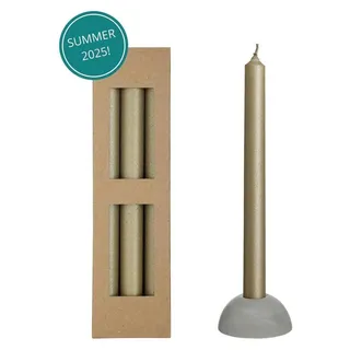 Ideas 4 Seasons Dinner Candle Bliss Gold, 3-teiliges Set - Gold