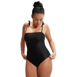 Speedo Damen Formender Bandeau Badeanzug | Shapewear | Schwimmbekleidung für Strand und Urlaub Schwimmbekleidung, Schwarz, 40/16
