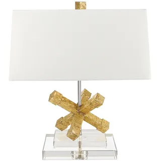 Dekorative Tischlampe CERAS in Gold Weiß h:46cm Wohnzimmer Schlafzimmer lampe