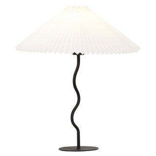 LeGer Home by Lena Gercke Tischleuchte »Letty«, 1 flammig, Leuchtmittel E27 ohne Leuchtmittel, Stoffschirm in Plisseeoptik Tischlampe, Sonnenschirm Optik Papierlampe, schwarz