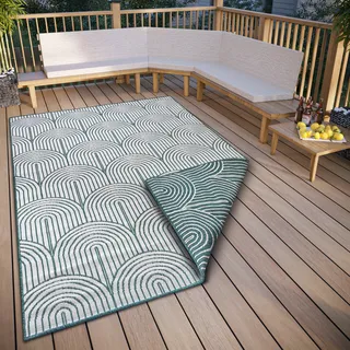 HANSE Home Outdoorteppich »Pangli, Wendeteppich« rechteckig 5 mm Höhe In-& Outdoor, Teppich, Wetterfest, Balkon, Garten, Wohnzimmer, Modern, grün