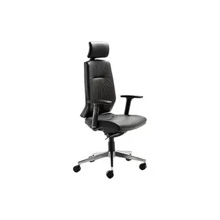 Mayer Bürostuhl myCONTRACT LINE, 2480 81 007 Leder schwarz, Gestell alu