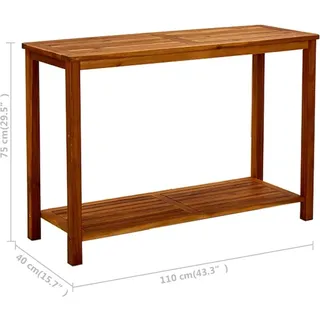 vidaXL Garten Konsolentisch 110x40x75 cm Braun/Mehrfarbig
