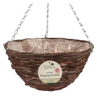 35.6cm Rattan Wandbehang Blumen Korb - HB14R