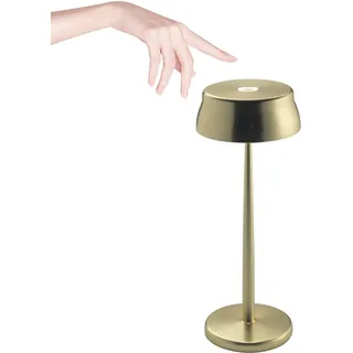 Zafferano, Sister Light Lampe, Wiederaufladbare und Kabellose Tischlampe mit Touch Control, Geeignet für den Innen- und Außenbereich, Dimmer, 2700-4000 K, Höhe 32,8 cm, Farbe Kupfer Eloxiert