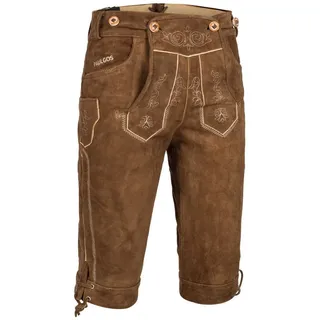 PAULGOS Lederhose Kniebund Echtleder Übergröße in Hellbraun - Gr.: 68